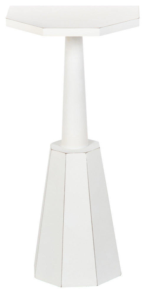 Octavia Accent Table, White, 11x11x24