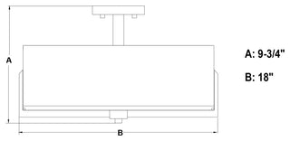 Surrey 18" 4 Light Semi-Flush Mount Natural Brass