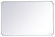 Elegant Decor MR802740WH Soft Corner Metal Rectangular Mirror, 27"x40"