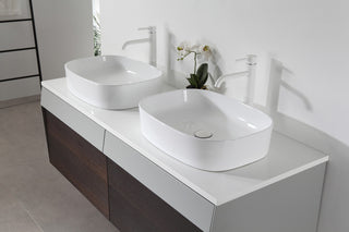 Ronda Wall Mount Vanity, Smoke Gray Oak, 55"