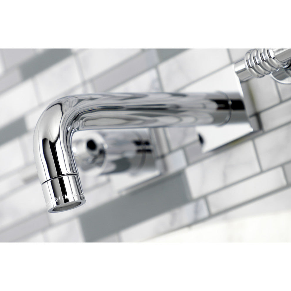 Kingston Brass KS6121ML Two-Handle Wall Mount Bathroom Faucet, Polished Chrome