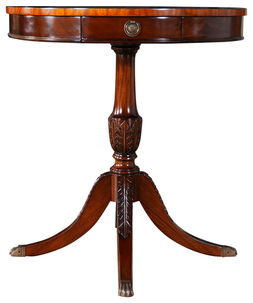 Drum Table With Drawer