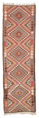 Vintage Turkish Kilim Runner 3' 3" x 10' 6", 39 in. x 126 in.