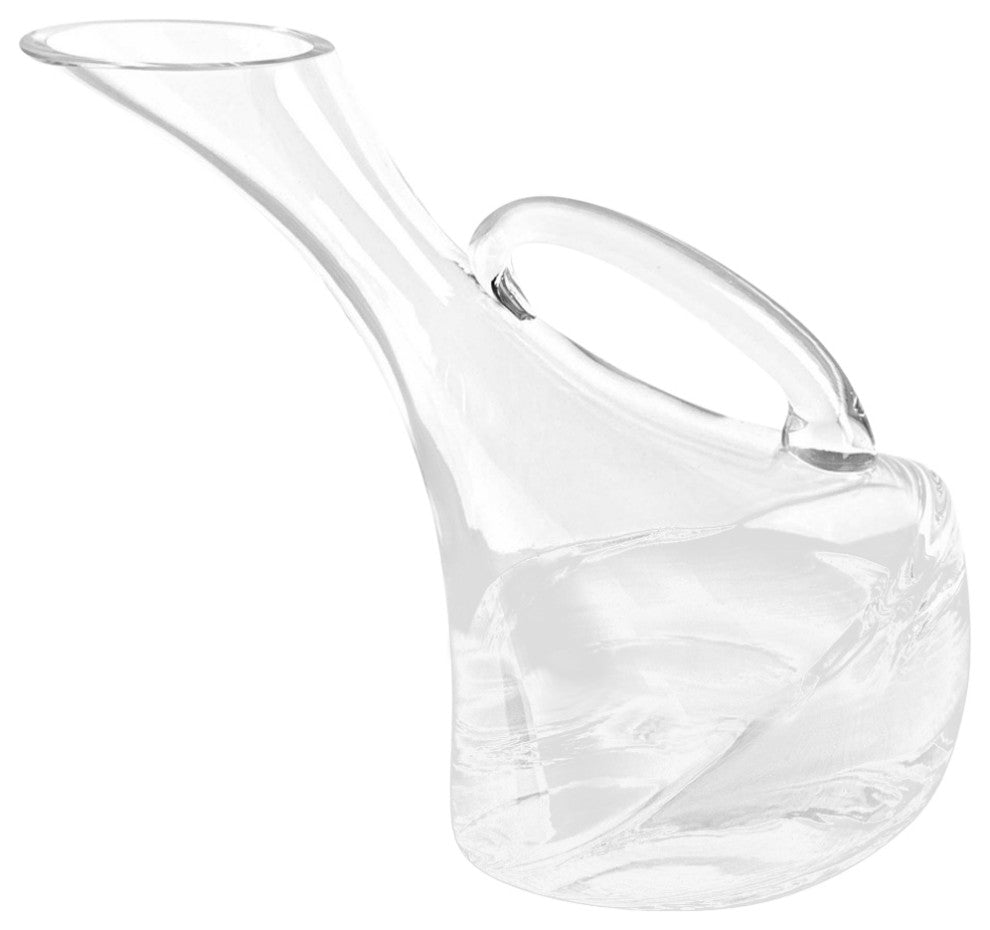 Mouth Blown Glass Wine Carafe  32 Oz