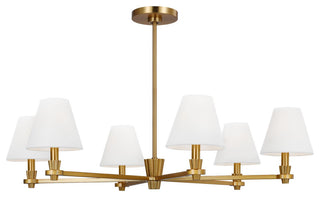 Paisley Large Chandelier, Burnished Brass