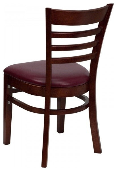Wood Restaurant Chair, Burgundy