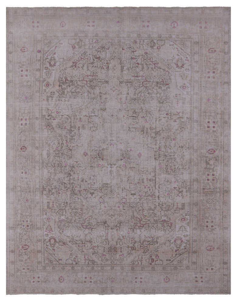 Persian Vintage White Wash Handmade Rug 9' 6" X 12' 1" Q4631