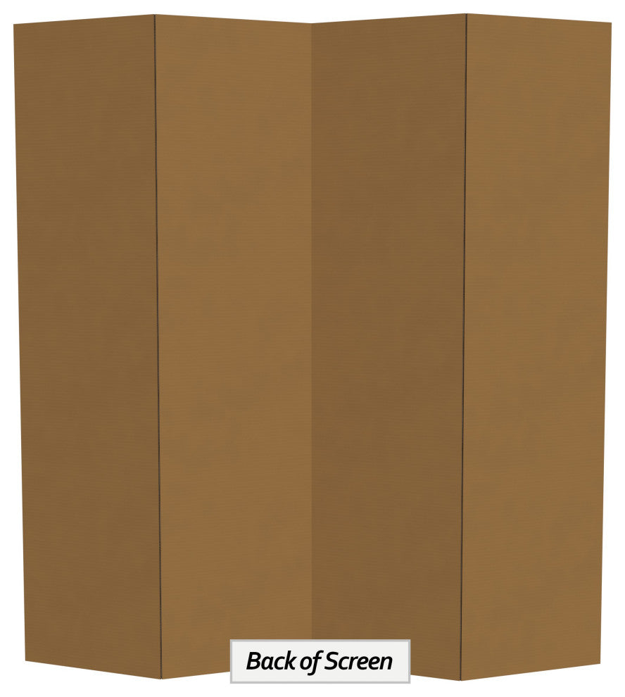 6'' Tall White Cardboard Room Divider 4 Panel