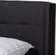 Modern Charcoal Gray Fabric Upholstered King Size Bed