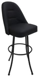Swivel Counter 26" 30" Extra Tall 34" Metal Bar Stool M-235, Black Vinyl - Grey