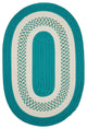 Colonial Mills Crescent NT52 Teal Indoor/Outdoor Area Rug, Round 10'x10'