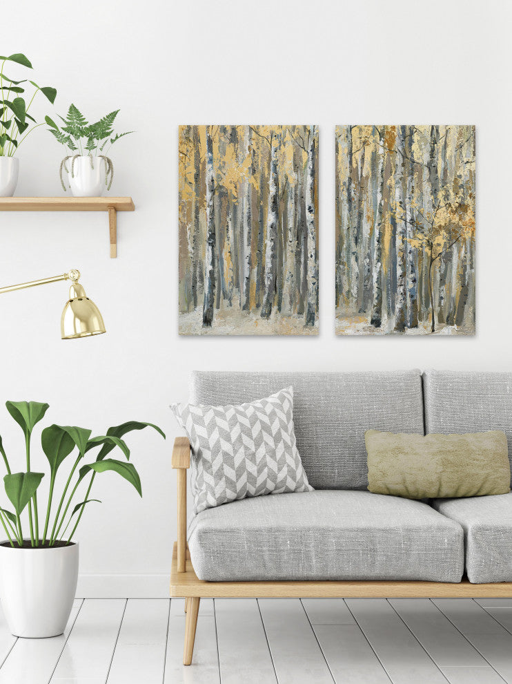 Autumn Forest Diptych, 80"x60"