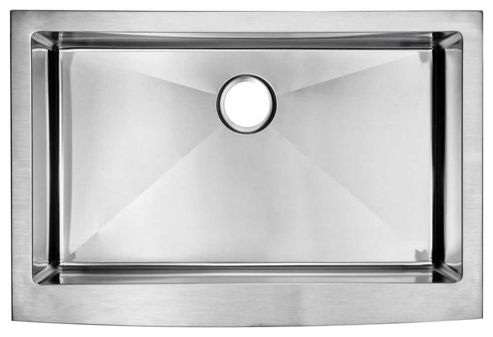 Corner Radius Single Bowl Stainless Steel Hand Made Apron Front Kitchen Sink