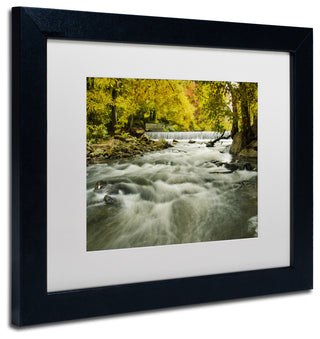 PIPA Fine Art 'Hoopes Falls in the Autumn' Matted Framed Art, 14x11
