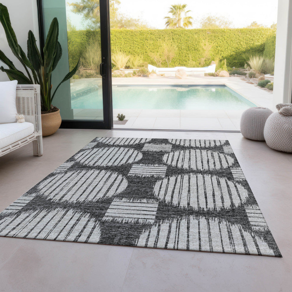 Indoor/Outdoor Sedona SN13 Midnight Machine Washable 8' x 10' Rug