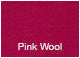 Crescent Round Chair, Stainless Steel Base, Pink Wool