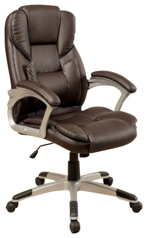 Benzara BM131837 Sibley Contemporary Office Chair, Brown Finish