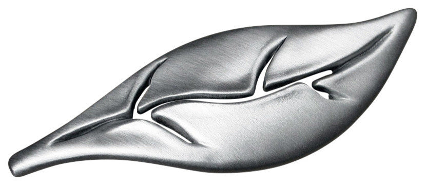 Large Smooth Leaf Pull, Antique Bronze