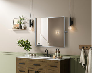 Home Living 30x36 Pivot Mirror, Silver
