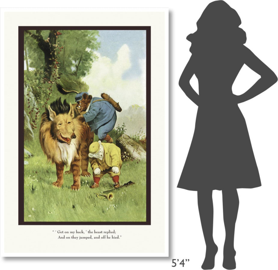 "Teddy Roosevelt's Bears: Get On My Back" Paper Print by R.K. Culver, 42"x62"