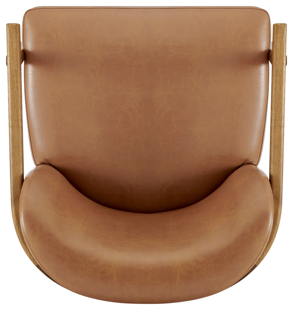 Reiner Accent Arm Chair, Borneo Chocolate, Pu
