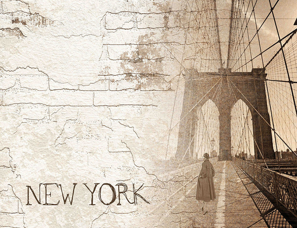 "New York Sunday" Painting Print on Canvas by Irena Orlov