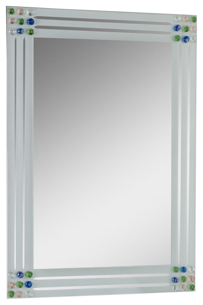 Bejeweled Frameless Bathroom Mirror