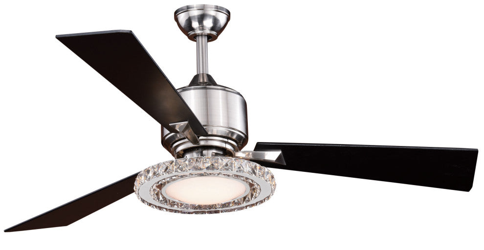 Vaxcel, Clara 52" Brushed Nickel LED Ceiling Fan