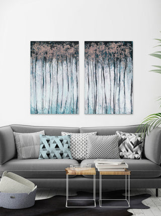 Magical Forest Diptych, 48"x36"