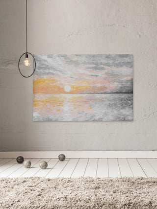 "Dusky Sunset" Painting Print on Wrapped Canvas, 12"x8"