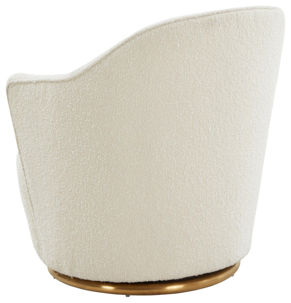 Skyla Boucle Swivel Chair, Beige