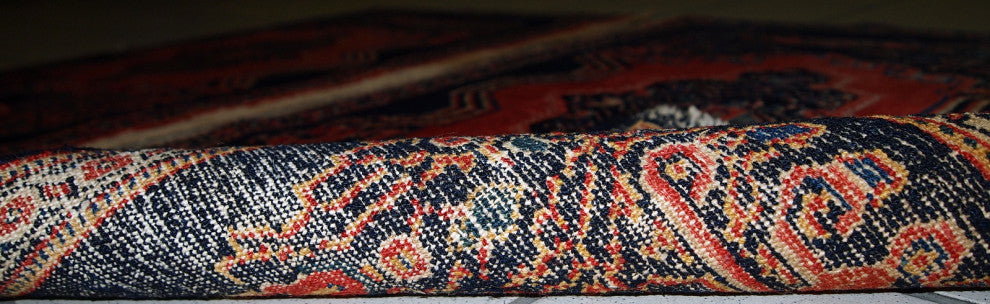 Handmade antique Persian pair of Senneh rugs 1.7' x 2.6' ( 52cm x 80cm ) 1900s
