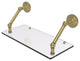 Prestige Que New 18" Floating Glass Shelf, Satin Brass