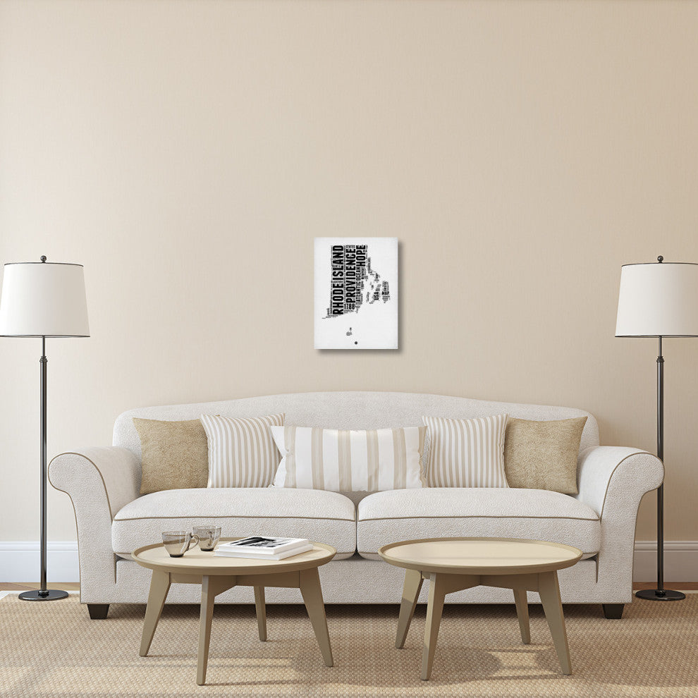 "Rhode Island Word Cloud 1" Fine Art Print