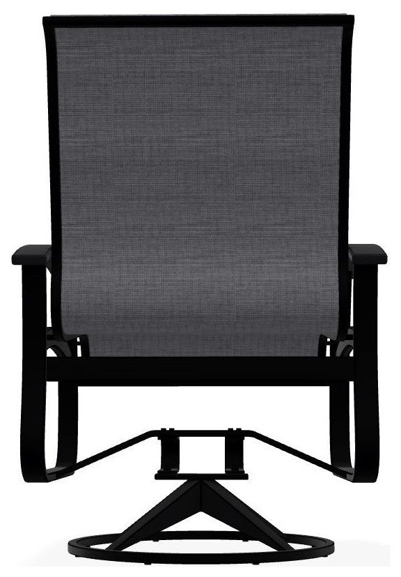 Belle Isle Sling Outdoor Swivel Rocker, Anchor/Black