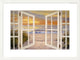 "Sunset Beach" Framed Digital Print by Diane Romanello, 33x25"
