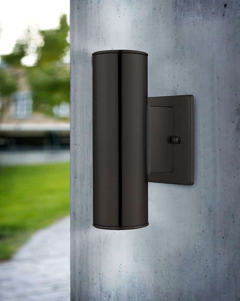 1x50W Outdoor Wall Light, Matte Black Finish, 2 Light