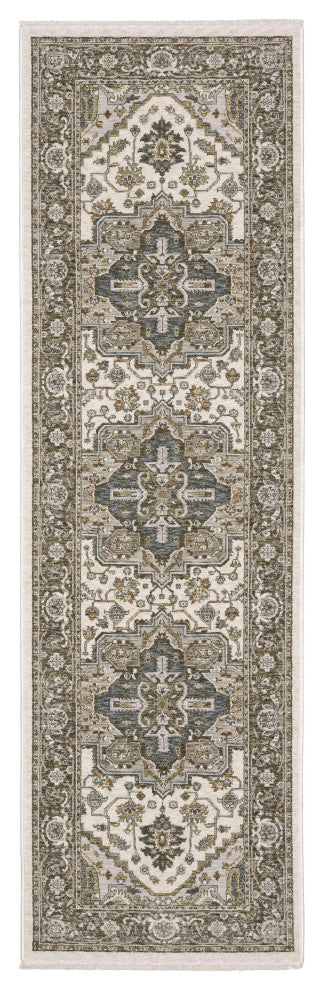 Oriental Weavers Maharaja 1144Y Medallion Rug, Ivory, 6'7"x9'6"