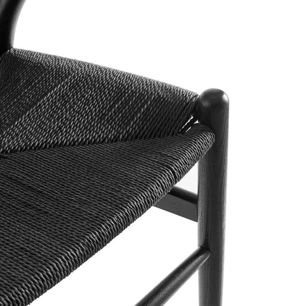Amish 29" Wood Dining Chair, Black Black