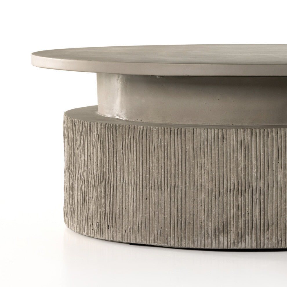 Huron Outdoor Coffee Table-Txtrd Flint