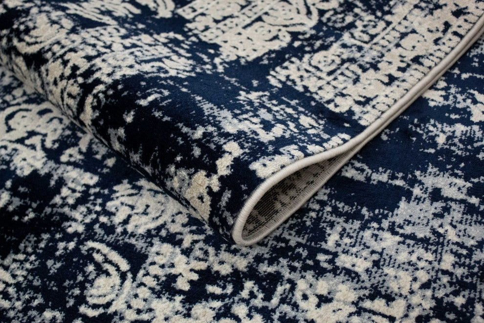 Noori Rug Lagoon Navy/Beige Rug, 9'11"x13'11"