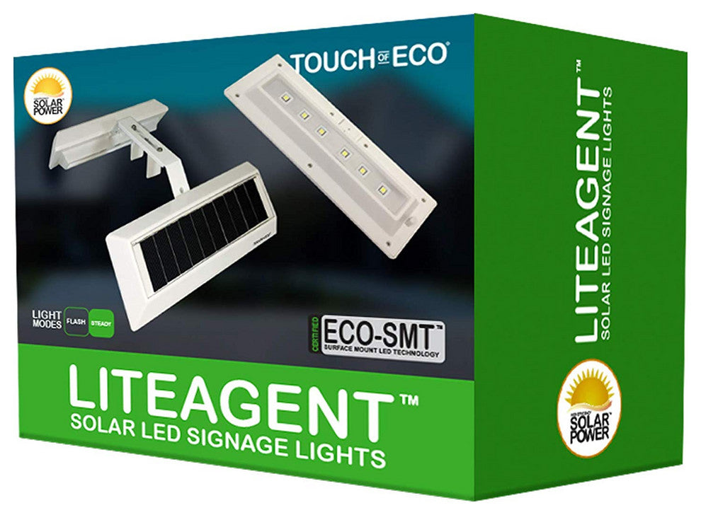 Solar Dual Sided LED Post Sign Light For Outdoor Signs