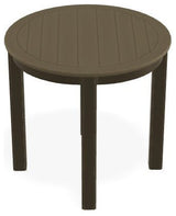 21" Round Marine Grade Outdoor End Table, Beachwood