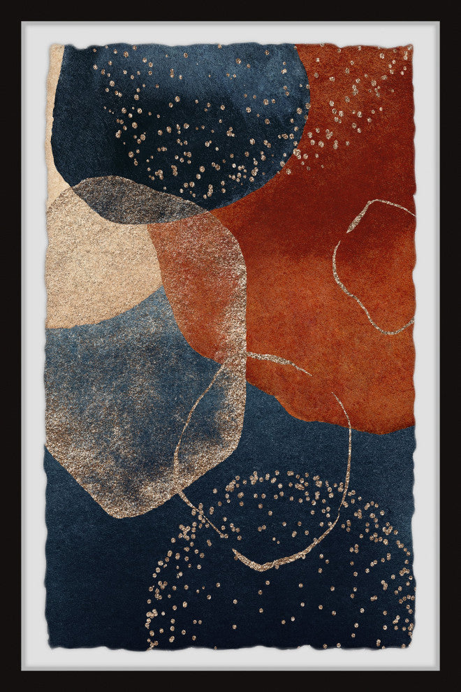 "Muted Conflict" Framed Painting Print, 24x36