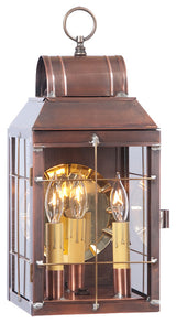 Martha's Wall Lantern, Antiqued Solid Copper