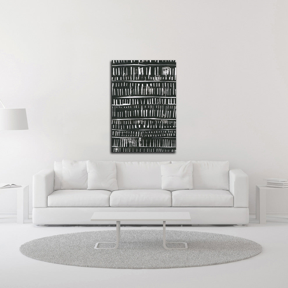 Black Collage by Morioke, Print on Canvas, 21"x30"