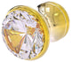 Carolina Crystal Cabinet Knob, Polished Brass