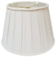 Royal Designs Empire English Pleat Basic Lampshade, Linen White, 10"x14.5"x10"