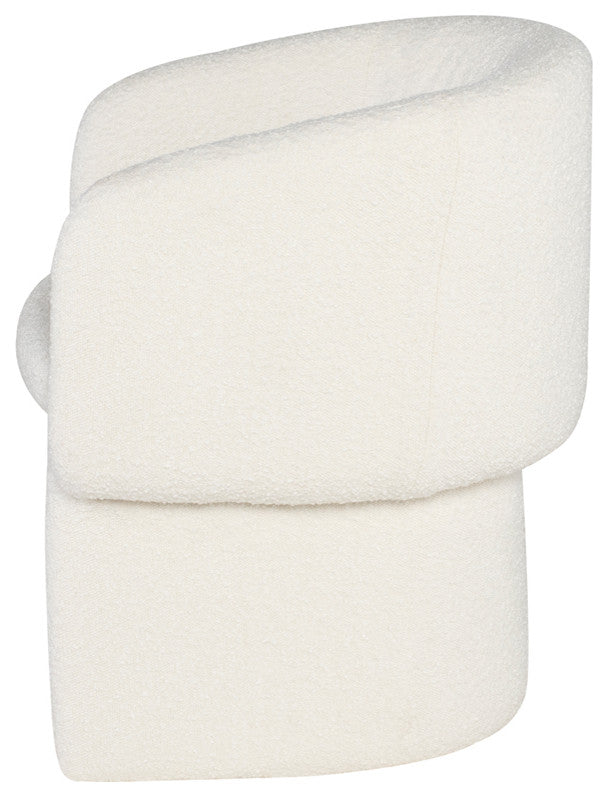 Clementine Buttermilk Boucle Fabric Dining Chair