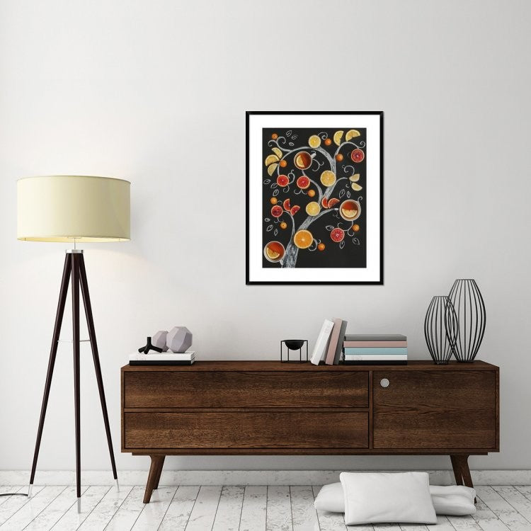 "Teatime Tree" Framed Digital Print by Dina Belenko, 32x40"
